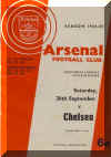 1964-65 Arsenal v. Chelsea programme cover