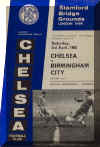 1964-65 Chelsea v. Birmingham City programme cover