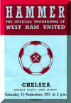 1971-72 West Ham United v. Chelsea programme cover