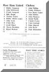 1971-72 West Ham United v. Chelsea team sheet