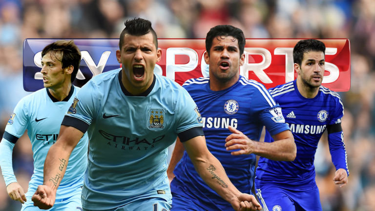 David Silva, Sergio Aguero, Diego Costa, and Cesc Fabregas