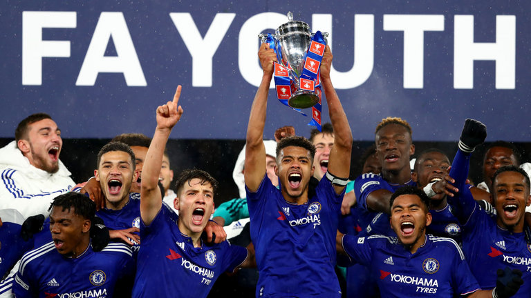 Jake Clarke-Salter with the FA Youth Cup