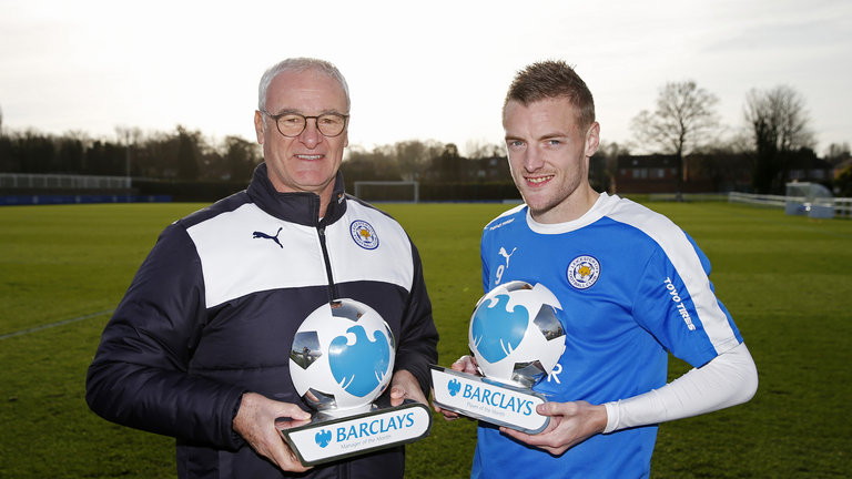 Claudio Ranieri and Jamie Vardy