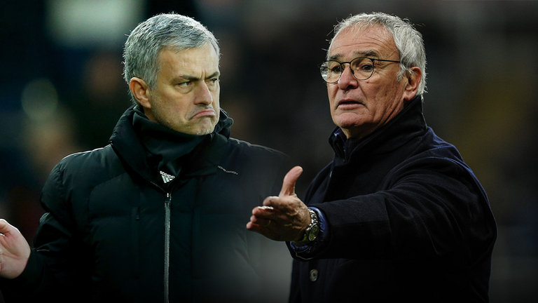 Jose Mourinho and Claudio Ranieri