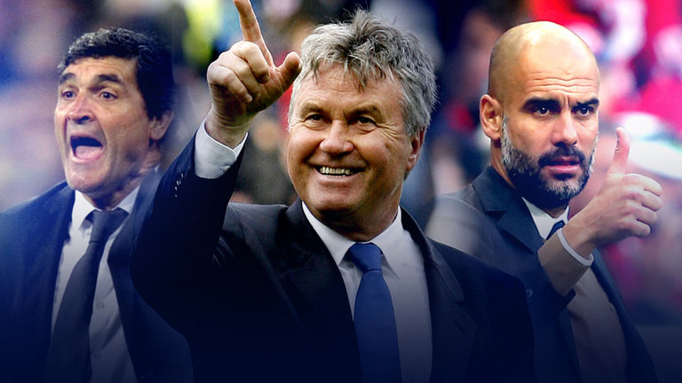 Juande Ramos, Guus Hiddink and Pep Guardiola