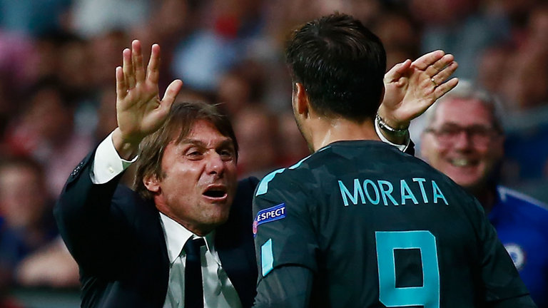 Antonio Conte and Alvaro Morata