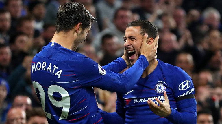 Alvaro Morata and Eden Hazard