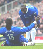 Melchoit and Hasselbaink celebrate