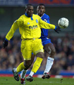 Desailly challenges for the ball