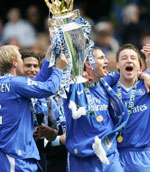 Players with the Premiership trophy