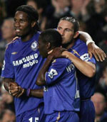 Chelsea celebrate a goal!