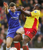 Schevchenko in action against Watford