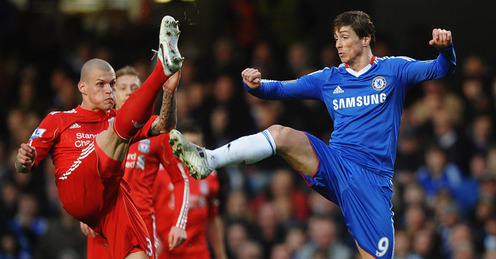 Fernando Torres in action against Liverpool