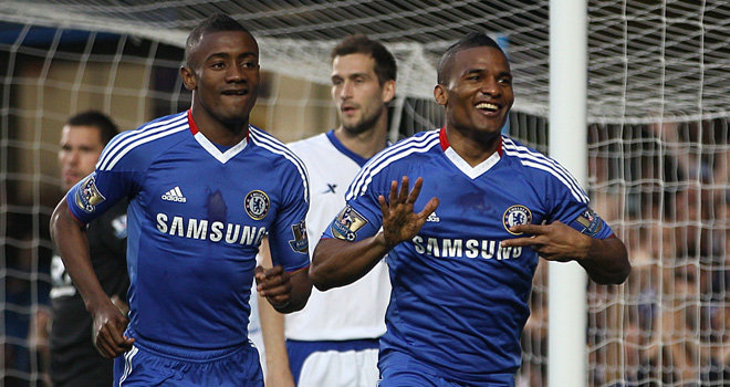 Salomon Kalou and Florent Malouda