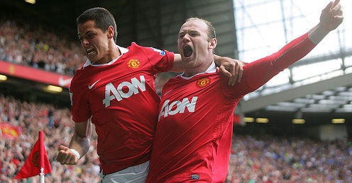 Javier Hernandez and Wayne Rooney