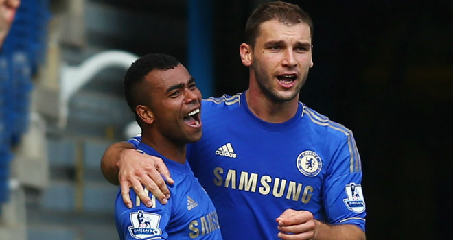 Ashley Cole and Branislav Ivanovic