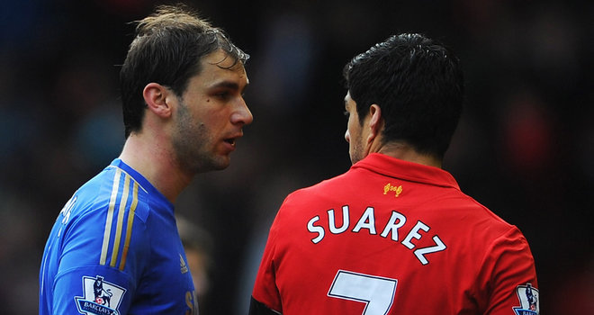 Branislav Ivanovic and Luis Suarez