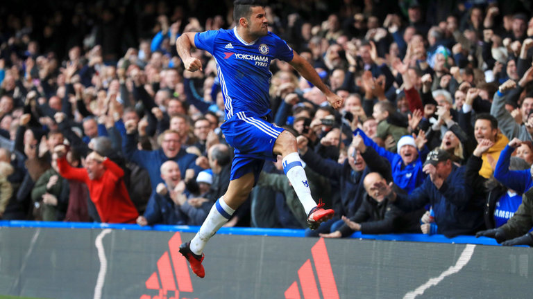 Diego Costa celebrates