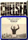 1972-73 Chelsea v. Arsenal programme cover