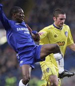 Shaun Wright-Phillips challenges for the ball