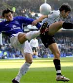 Joe Cole goes for the ball