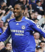 Didier Drogba celebrates his goal