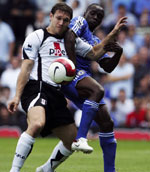 Claude Makelele in action against Fulham