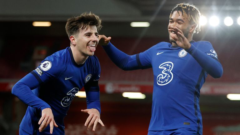 Mason Mount celebrates his goal